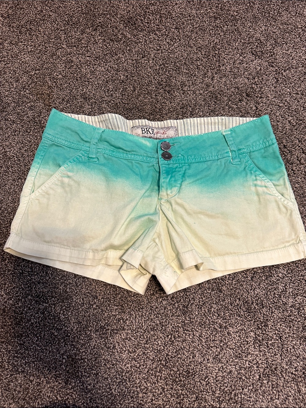BKE Women’s Shorts Trio - Coral, Teal, Mint Ombre - Picture 8 of 10